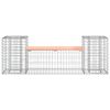 vidaXL Garden Bench Gabion Design 183x41x60.5 cm Solid Wood Douglas