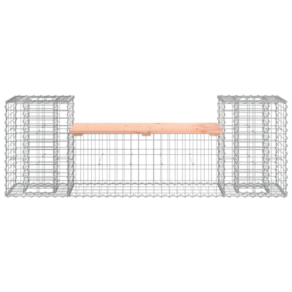 vidaXL Garden Bench Gabion Design 183x41x60.5 cm Solid Wood Douglas