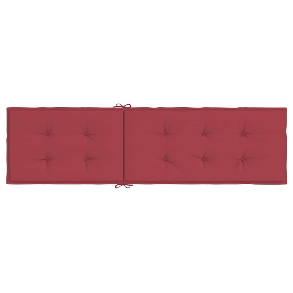 vidaXL Deck Chair Cushion Wine Red (75+105)x50x4 cm
