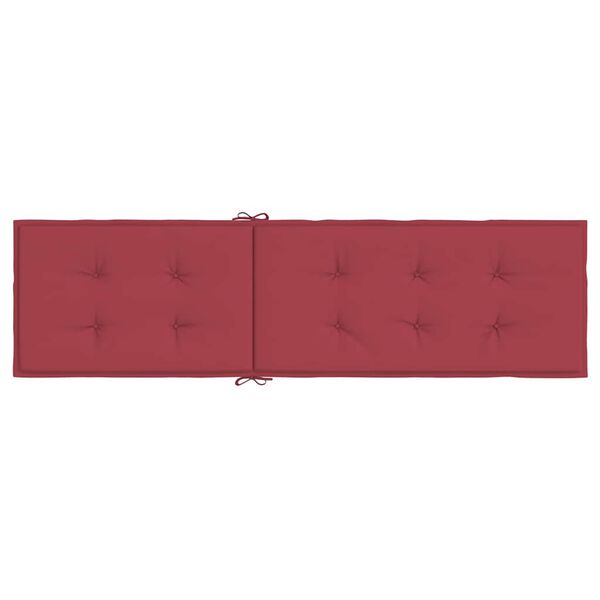 vidaXL Deck Chair Cushion Wine Red (75+105)x50x4 cm