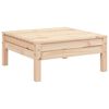 vidaXL Garden Sofa 2-Seater with Footstool Solid Wood Pine