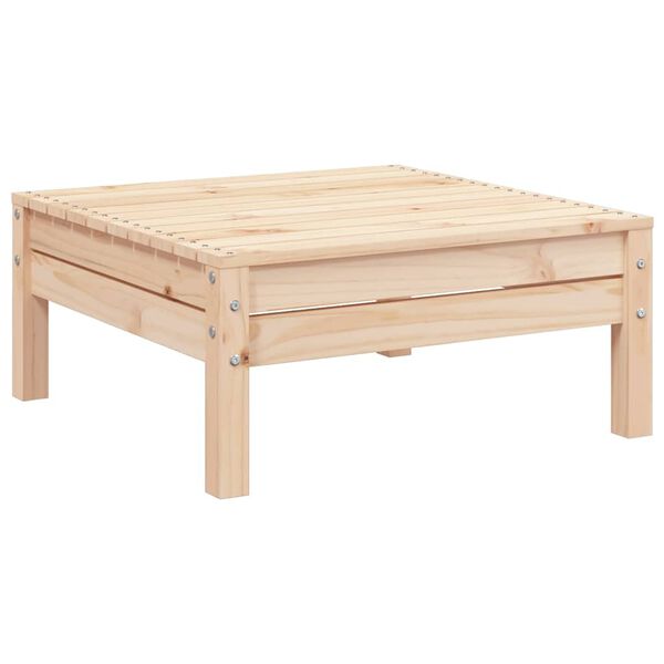 vidaXL Garden Sofa 2-Seater with Footstool Solid Wood Pine