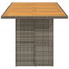 vidaXL Garden Table with Acacia Wood Top Grey 190x80x75 cm Poly Rattan