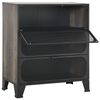 vidaXL Storage Cabinet Grey 72x36x82 cm Metal and MDF