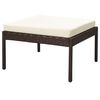 vidaXL 6 Piece Garden Lounge Set with Cushions Poly Rattan Brown