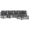 vidaXL 5 Piece Garden Lounge Set with Cushions Anthracite Steel
