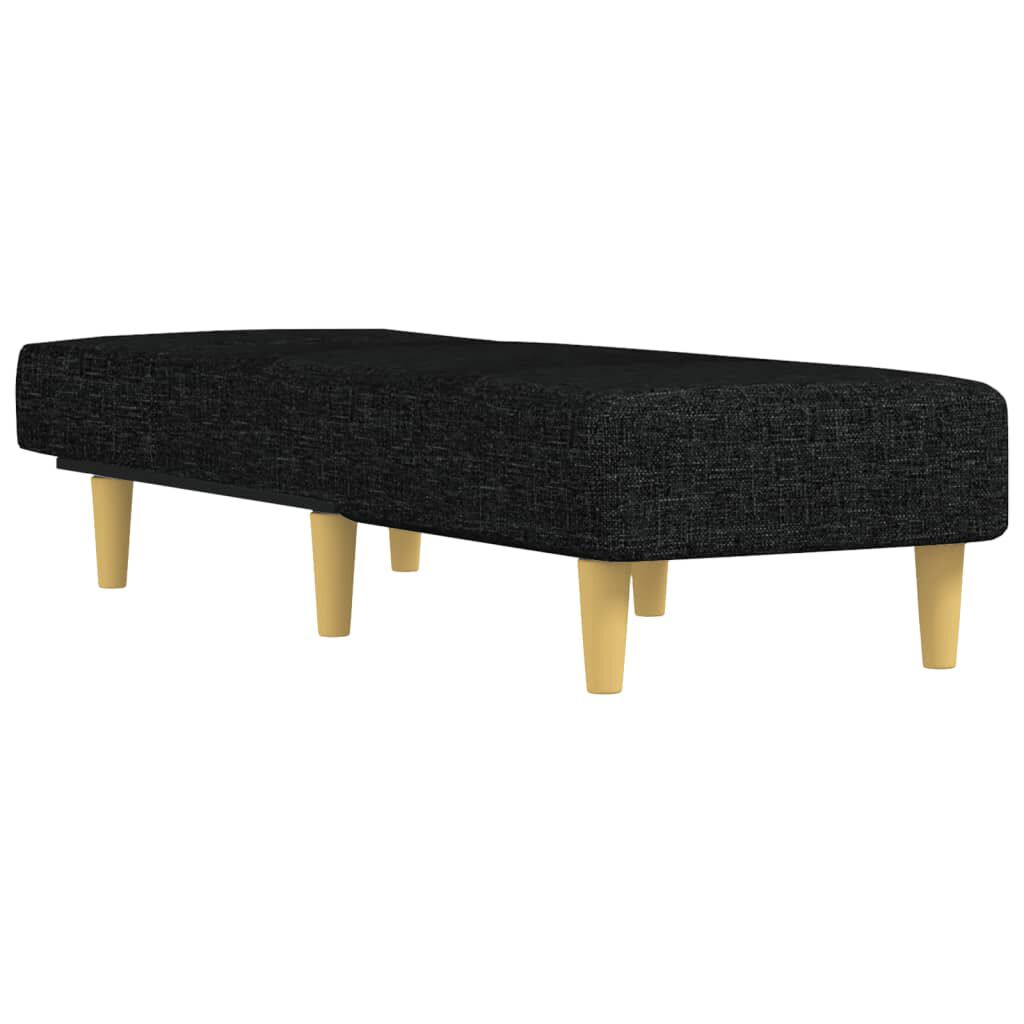vidaXL Chaise Longue Black Fabric