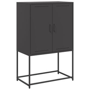 vidaXL Highboard Black 68.5x38.5x107 cm Steel