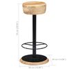 vidaXL Bar Chairs 2 pcs Solid Mango Wood