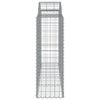 vidaXL Arched Gabion Baskets 4 pcs 200x50x120/140 cm Galvanised Iron
