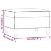 vidaXL Footstool Black 60x50x41 cm Faux Leather