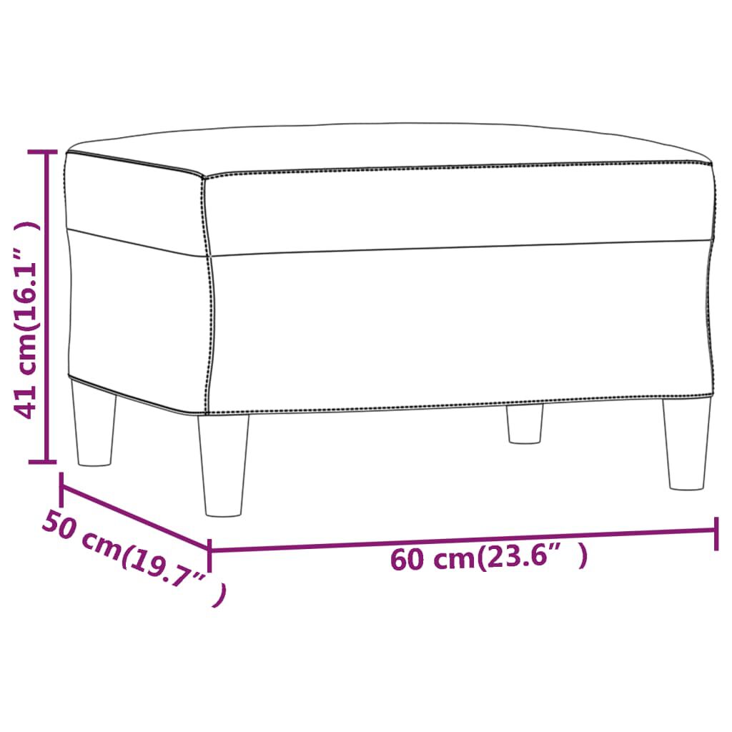 vidaXL Footstool Black 60x50x41 cm Faux Leather