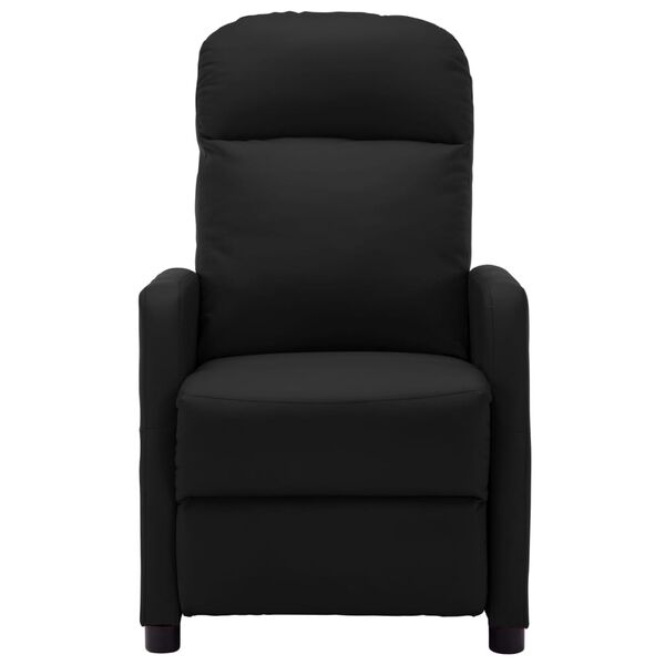 vidaXL Electric Recliner Chair Black Faux Leather