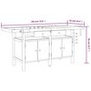 vidaXL Workbench with Drawers and Vices 192x62x83 cm Solid Wood Acacia