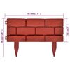 Lawn Divider with Brick Design 11 pcs