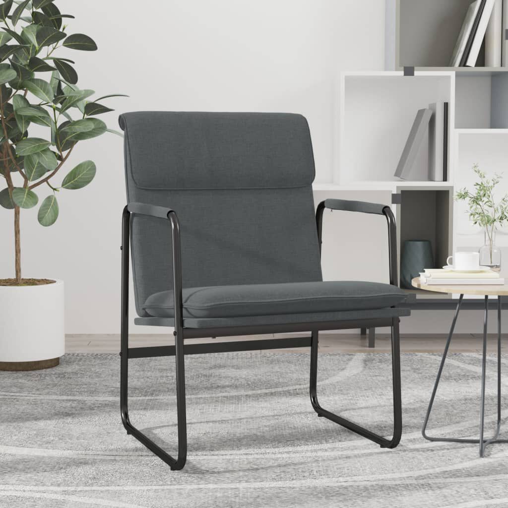 vidaXL Lounge Chair Dark Grey 55x64x80 cm Fabric
