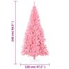 vidaXL Artificial Christmas Tree with Stand Pink 240 cm PVC