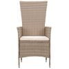 vidaXL Outdoor Chairs 2 pcs with Cushions Poly Rattan Beige