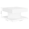 vidaXL Coffee Table White 57x57x30 cm Engineered Wood