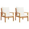 vidaXL 5 Piece Garden Lounge Set with Cushions Solid Wood Acacia