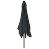 vidaXL Garden Parasol with Metal Pole 300x200 cm Black