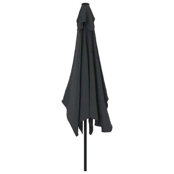 vidaXL Garden Parasol with Metal Pole 300x200 cm Black