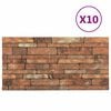 vidaXL 3D Wall Panels with Brown Brick Design 10 pcs EPS