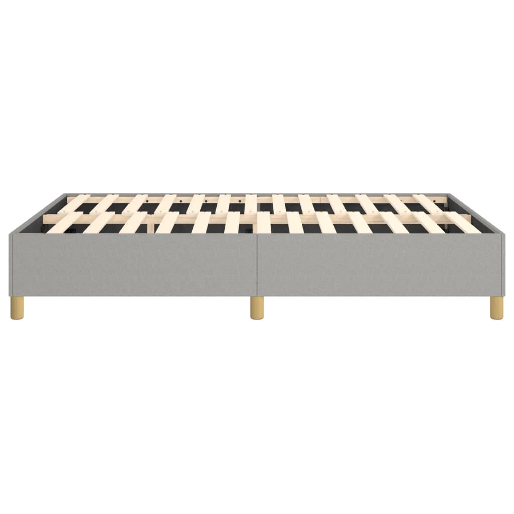 vidaXL Bed Frame without Mattress Light Grey Queen Fabric (US Only)