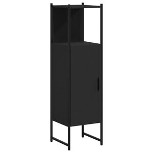 vidaXL Bathroom Cabinet Black 33x33x120.5 cm Engineered Wood