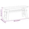 vidaXL Bench Natural 100 x 29 x 43.5 cm Solid Teak Wood