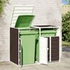 vidaXL Wheelie Bin Storage for Double Bins Brown 144x81x113 cm Steel