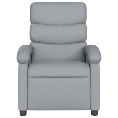 vidaXL Electric Massage Recliner Chair Light Grey Fabric