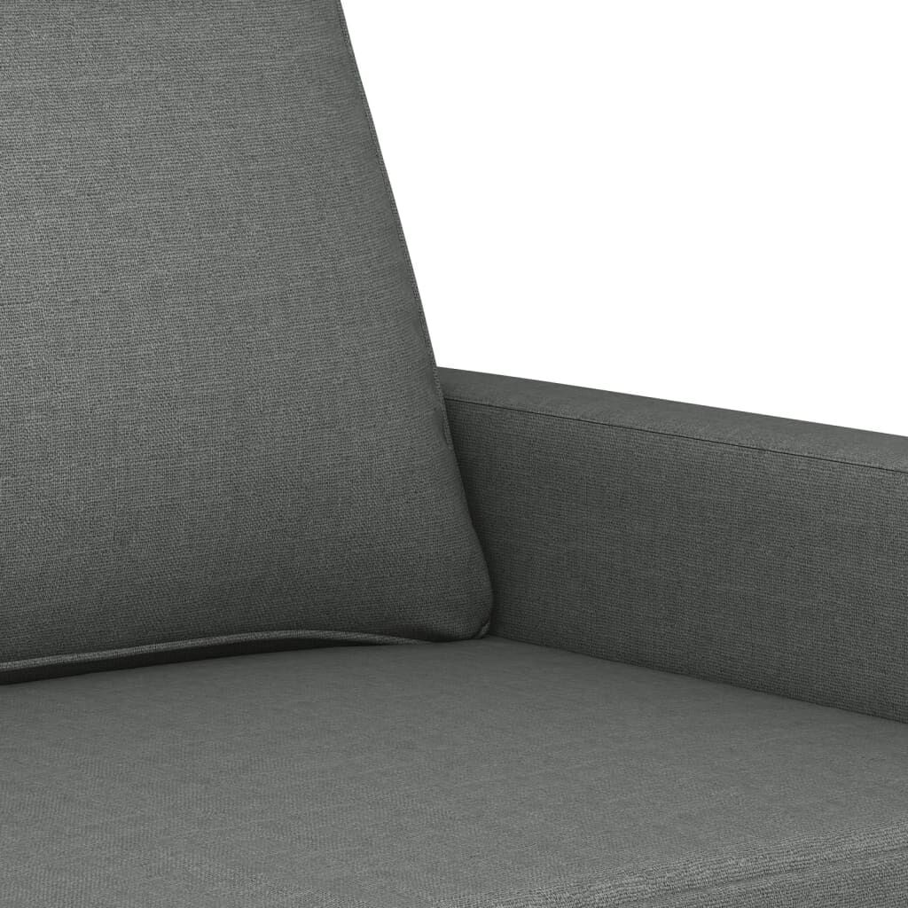 vidaXL 3 Piece Sofa Set with Cushions Dark Grey Fabric