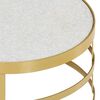 vidaXL 2 Piece Coffee Table Set Marble Brass and White
