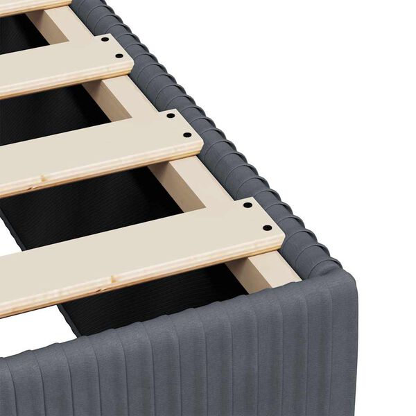 vidaXL Bed Frame without Mattress Dark Grey Queen Velvet