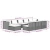 vidaXL 10 Piece Garden Lounge Set with Cushions Black Poly Rattan