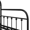 vidaXL Daybed Frame with Headboard Black 100 x 200 cm Steel