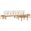 vidaXL Garden Sofa Set 5 pcs Brown and Cream