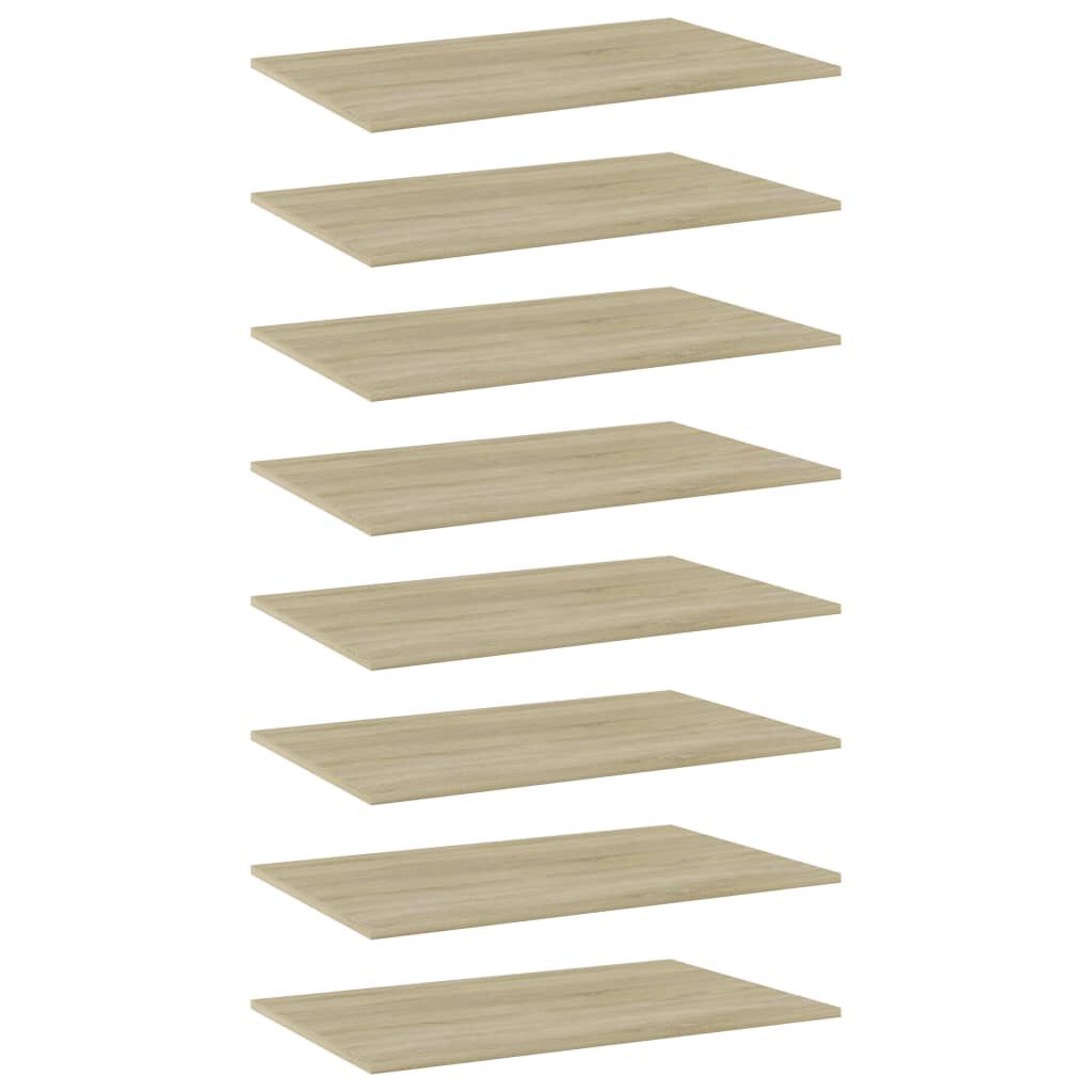 vidaXL Bookshelf Boards 8 pcs Sonoma Oak 80x50x1.5 cm Engineered Wood