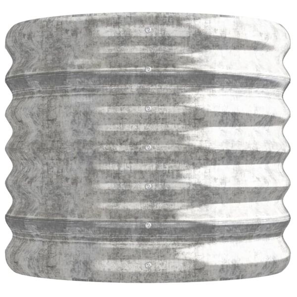vidaXL Garden Raised Bed Powder-coated Steel 114x40x36 cm Silver
