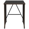 vidaXL 3 Piece Bistro Set with Cushions Brown Poly Rattan