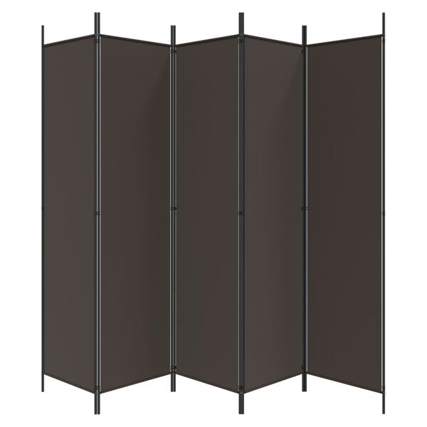 vidaXL 6-Panel Room Divider Brown 300x200 cm Fabric