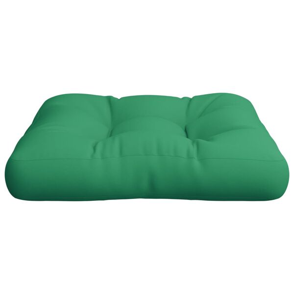 vidaXL Pallet Cushion Green 58x58x10 cm Fabric