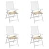 vidaXL Garden Chair Cushions 4 pcs Beige 50x50x4 cm Oxford Fabric