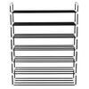 vidaXL Shoe Rack with 7 Shelves Metal and Plastic Black