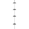 vidaXL 4-Tier Telescopic Shower Corner Shelf Silver Aluminium