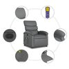 vidaXL Electric Massage Recliner Chair Grey Faux Leather