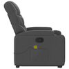 vidaXL Stand up Massage Recliner Chair Dark Grey Fabric