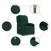vidaXL Massage Recliner Chair Dark Green Velvet