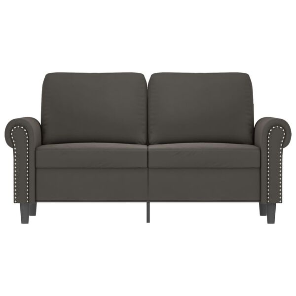 vidaXL 2-Seater Sofa Dark Grey 120 cm Velvet